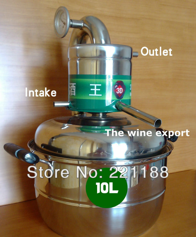 10       DIY  ź ο η ƿ  (ڿ)  Ϸ/10 Litre Household small floral water distiller DIY Moonshine Ethanol New Stainless S